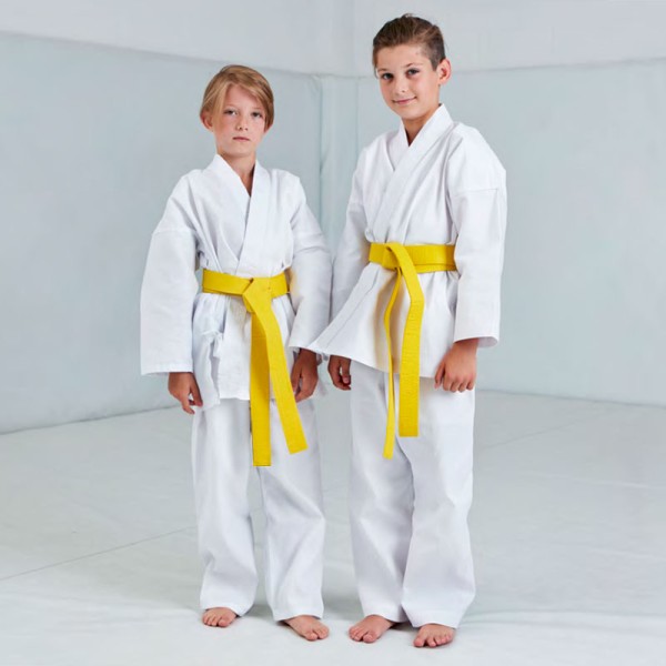 Kids Karate Uniform White Gi with Yellow Belt for Martial Arts Training Manufacturers, Suppliers, Exporters in USA (United States)