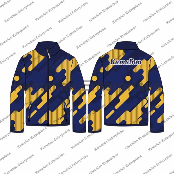 Modern Fit Navy Blue Yellow Zipper Jacket for Daily Use Manufacturers, Suppliers, Exporters in USA (United States)