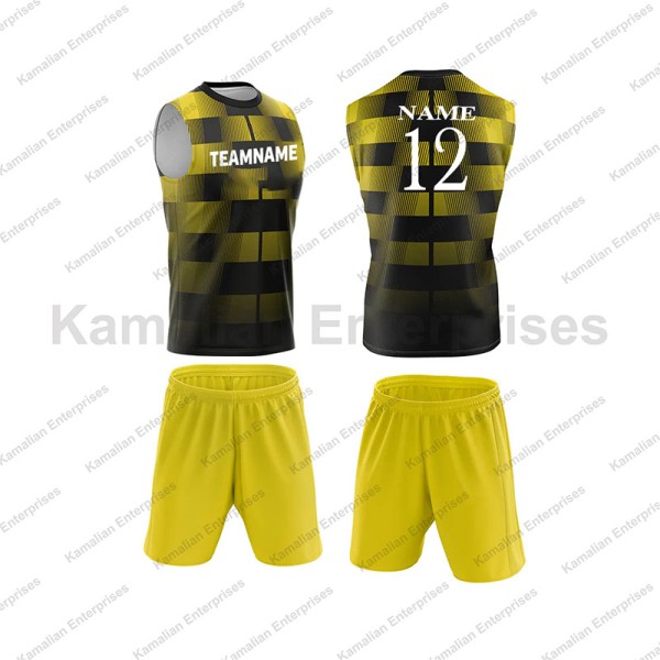 Personalized Team Hockey Jersey Kit with Name and Number Yellow Black Manufacturers, Suppliers, Exporters in USA (United States)