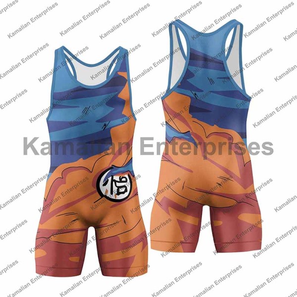 Premium Quality Anime Character Wrestling Singlet with Action Pose Design Manufacturers, Suppliers, Exporters in USA (United States)