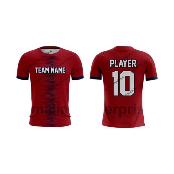 Red And Navy Football Team Jersey For Practice Matches And Sports Events Manufacturers, Suppliers, Exporters in USA (United States)