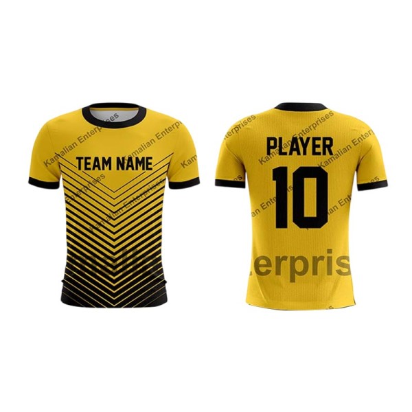 Yellow Black Football Team Jersey For Practice Matches And Sports Events Manufacturers, Suppliers, Exporters in USA (United States)